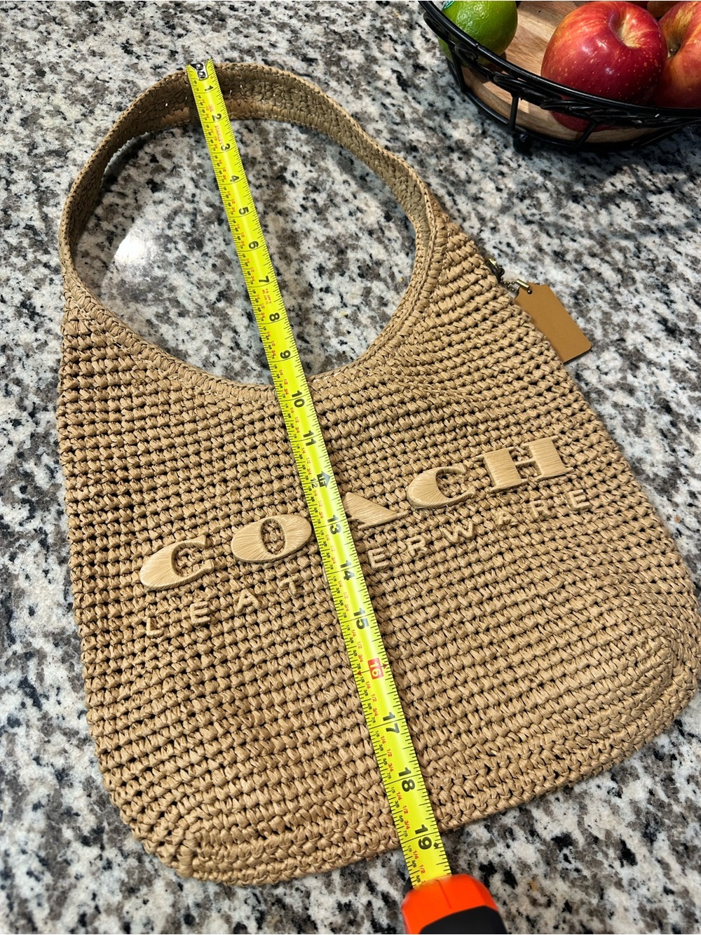 Coach Brooklyn Raffia Handbag - Picture 6 of 7